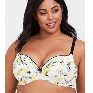 NWOT Torrid Curve TShirt Bra Lemon Print 44B